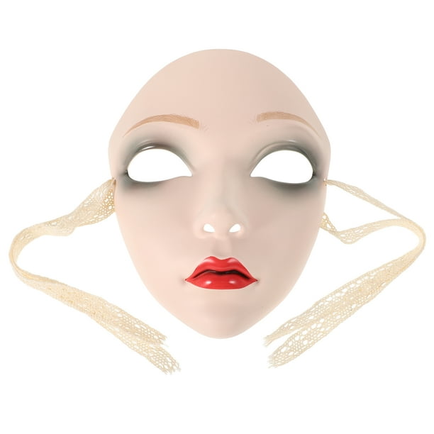 Máscara china de rostro completo para mujer, accesorio de cosplay Hanfu, máscara de belleza tradicional para fiestas de disfraces y actuaciones en el escenario.