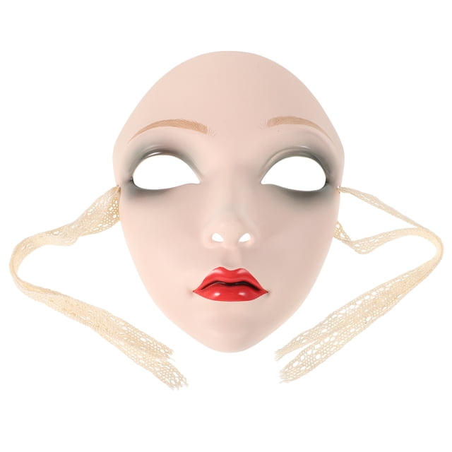 Shisuyan Full Face Chinese Style Blank Mask For Women Hanfu Cosplay Accessory Traditional Beauty Mask For Masquerade Party Stage Performance