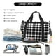 thumbnail image 5 of Balery White And Black Plaid Bolsa de Gimnasio para Mujeres, Bolsa de Viaje con Bolsillo Húmedo, Bolsa de Fin de Semana para Mujeres, Bolsa de Viaje Resistente al Agua, 5 of 7