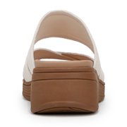 LifeStride Women's Fiona Wedge Slide Sandal Eggnog Linen 11M