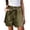 Green, variant on Cotton Linen Shorts for Women Summer Casual Lightweight Elastic High Waist Wide Leg Loose Flowy Beach Shorts with Pockets
