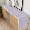 thumbnail image 4 of Colorful Striped Table Runner - 48 Inch Long, Kitchen Dining Table Runner Dresser Scarves, Pink Blue Yellow Abstract Vertical Lines Farmhouse Decor for Coffee Tables Wedding Party Banquet, 4 of 8