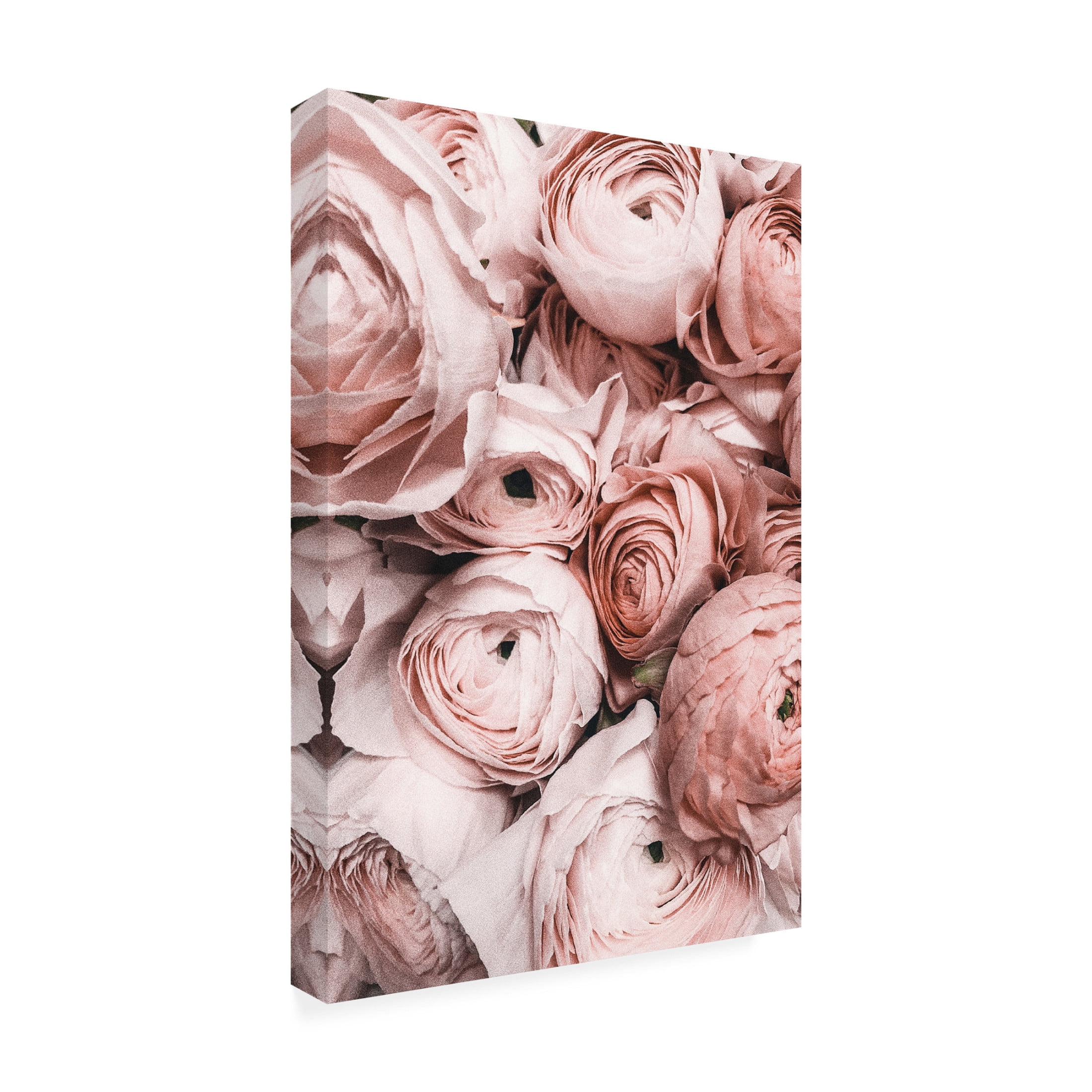 Canvas Wall Art - Incado 'Pink Roses' Wall Art for Living Room, Bedroom, or Office Décor by Trademark Fine Art - 30 x 47 Inches