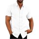 thumbnail image 1 of Xishao Camisas de lino con botones para hombre, para verano, casual, manga corta Xishao ropa, 1 of 2