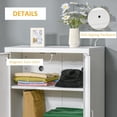 thumbnail image 4 of Demi Bonn 43" Industrial Storage Cabinet, Steel Garage Cabinet with Double Doors and Adjustable Shelves for Living Room, White, 4 of 7