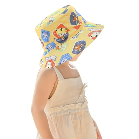 

Kids Caps Kids Adjustable Chin Strap Sun Protection Hats Summer Spring Sun Hat Cute Cartoon Outdoor Beach Bucket Cap