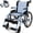Sky Blue, variant on WHLICKS Lightweight Folding Wheelchair for Adults, 25lb Portable Transport Chair with Swing Away Footrests, Anti Tippers, 264lb Capacity