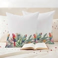 thumbnail image 4 of Pack of 2 Outdoor Pillow Covers 18x18 Inch Waterproof Summer Botanical Throw Pillow Covers,Decorative Couch Pillow Shams Protectors Watercolor Tropical Plants Birds Patio Pillowcases Cushion Covers, 4 of 8