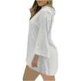 thumbnail image 4 of Puntoco Conjunto de moda con cuello en V y pantalones cortos de manga sólida para mujer Puntoco Puntoco-6319, 4 of 7
