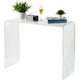 thumbnail image 2 of Studyset Acrylic Narrow Console Table for Entryway 38 x 15 x 29 Inch Clear Acrylic Table with Square Legs, Slim Design for Sofa, Foyer, Hallway, and Living Room, 2 of 7