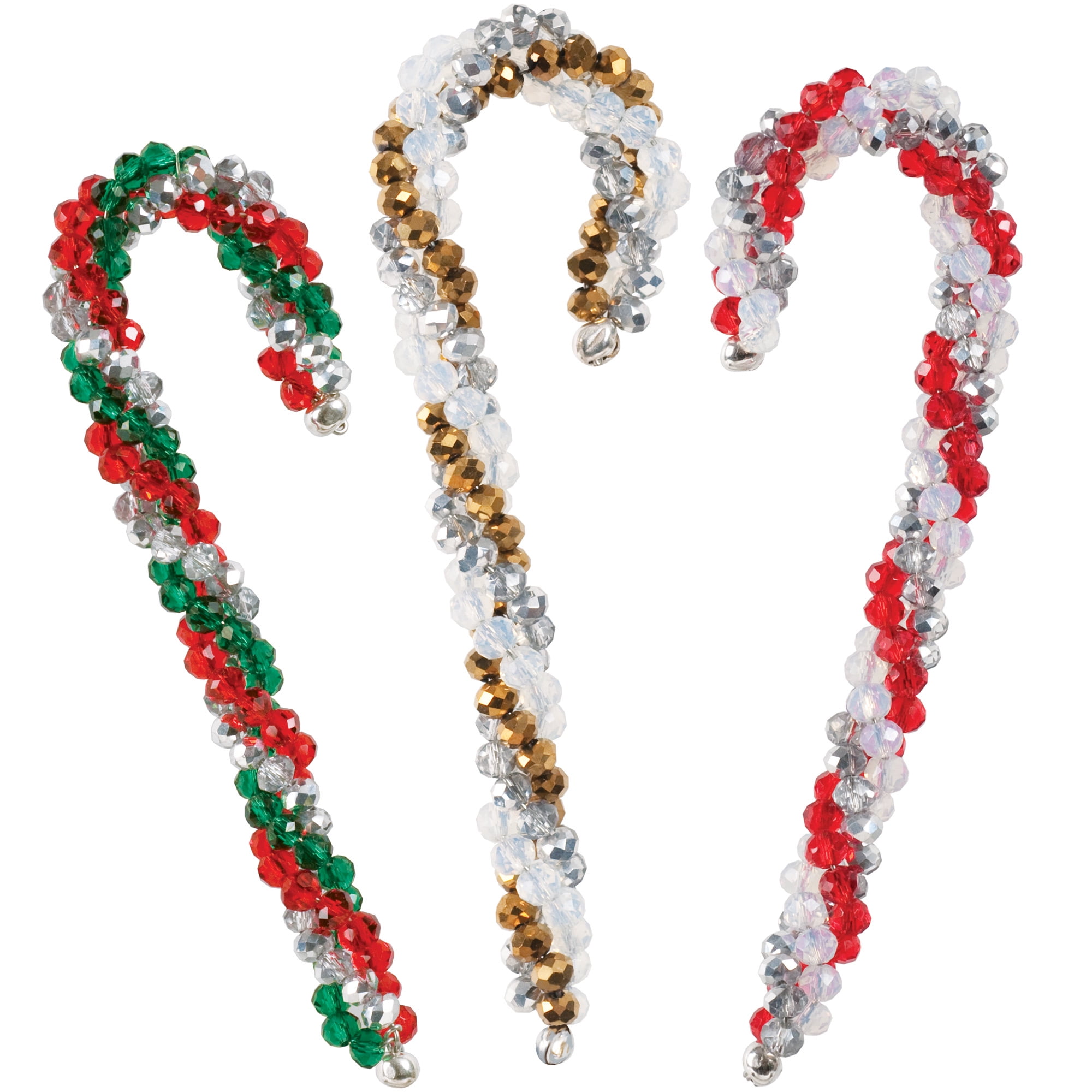 Holiday Beaded Ornament Kit-Mini Candy Canes 2" Makes 24 