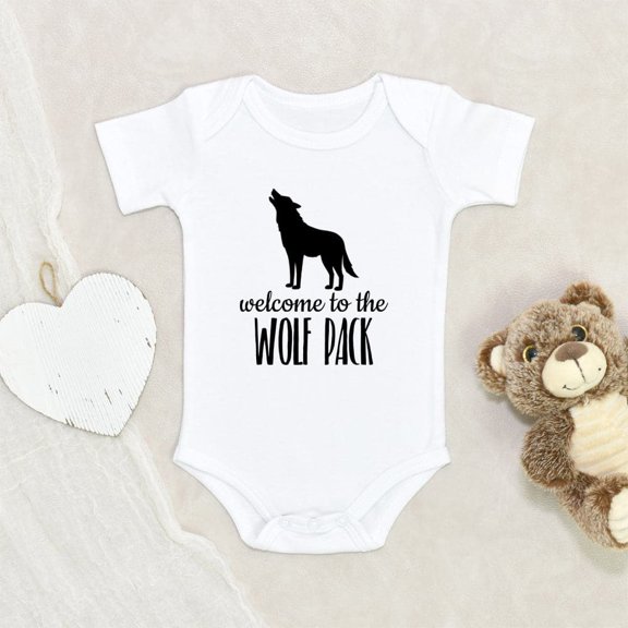 Wolf Pack New Member - New To The Pack Onesie - Welcome To The Wolf Pack Onesie - Pregnancy Announcement Onesie - Cute Baby Onesie