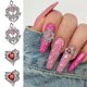 thumbnail image 2 of Colgantes para uñas GUAACCB, 18 unidades, con forma de corazón en 3D, para decoración de uñas, 2 of 7