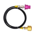 thumbnail image 1 of Adaptador de CO2 Conector rápido Conector de tubo negro fino,Tubo de conexión,Manguera externa de aleación de aluminio de 60 pulgadas para máquina púrpura, 1 of 9