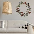 thumbnail image 6 of Bdday Floral Garland Metal Garden Wreath Bird Window Hanging Wreath Iron Window Hangings Wall Decor for Bedroom, 6 of 6