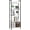 5 Tier(wide) White Marble, variant on Narrow Bookshelf, 5 Tier Bookshelves, Home Office Bookcase Shelf Storage Organizer, Free Standing Storage Shelving Unit for Bedroom, Living Room and Home Office, Dark Walnut