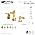 thumbnail image 4 of Kingston Brass FSC19733AL English Classic Two-Handle 3-Hole Deck Mount Widespread Bathroom Faucet with Brass Pop-Up in Antique Brass, 4 of 5