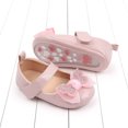thumbnail image 5 of WEIYLL Girls Shoes Summer Flat Bottom Lightweight Rhinestone Ribbon Bow Princess Pink Baby Sports Shoes 0-6 Months, 5 of 8