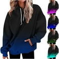 thumbnail image 6 of Women Tie Dye Oversized Hooded Sweatshirts Long Sleeve Pullover Hoodies Pockets Loose Fit Sweater Drawstring Tops Teen Girls Trendy Clothes, 6 of 6