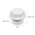 thumbnail image 2 of Uxcell Tapón de tubo de cabeza hexagonal macho PVC Nut Cap Socket Blanco, 8 Paquete G1/2 8, 2 of 4