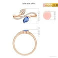 thumbnail image 5 of Angara Natural 0.35 Ct. Tanzanite with Diamond Fashion Ring in 14K Rose Gold for Women (Ring Size: 3), 5 of 10