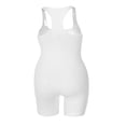 thumbnail image 3 of Combinaison Moulante pour Femme, Couleur Unie, Col en U, Justaucorps Sans Manches, Salopette de Sport Ajustée, une-Pièce, Barboteuse, Barboteuse, Vert Armée, G, 3 of 6