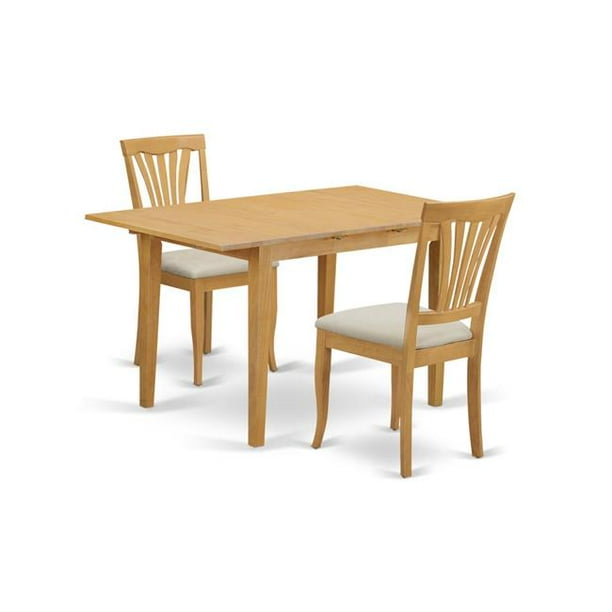 Norfolk Small Kitchen Table & 2 Dining Room Chairs, Oak - Walmart.com