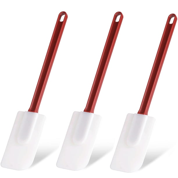 3 espátulas de silicona resistentes al calor de grado comercial, espátulas de goma de 9,5 pulgadas para hornear, antiadherentes y sin BPA.