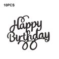 thumbnail image 3 of Billuyoard 10 piezas de adornos para cupcakes, tarjeta de inserción para decoración de bebés, accesorios de boda, letrero para fiesta, decoración de Decoración del hogar Negro Billuyoard HA062285-02B, 3 of 6