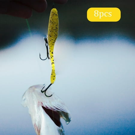 kesoto 8Pcs ing Lures ing Worms Swinging Worms for Freshwater Saltwater Trout Crappie Salmon ing Lovers Gift Green