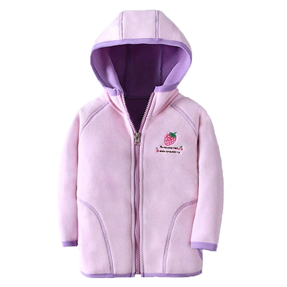 CAIVO Toddler Boys Girls Long Sleeve Winter Cartoon Zipper Hoodie Coats Jacket Warm Outwear Relaxed Fit Outerwear