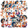 thumbnail image 1 of Sci - fi Fox Space Stickers Stickers, Waterproof Fox Space Stickers Sticker for Water Bottle Laptop Phone Cases Planner, 1 of 5