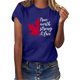 thumbnail image 1 of Gibobby Blusa Casual de Mujer Mujeres Casual Impresión Manga Corta Cuello Redondo Camiseta Suelta Blusa Tops(Azul,XL), 1 of 4
