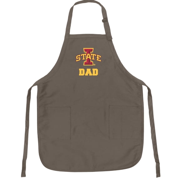 ISU Dad Apron Iowa State Dad APRONS w/ Pockets & Adjustable Neck