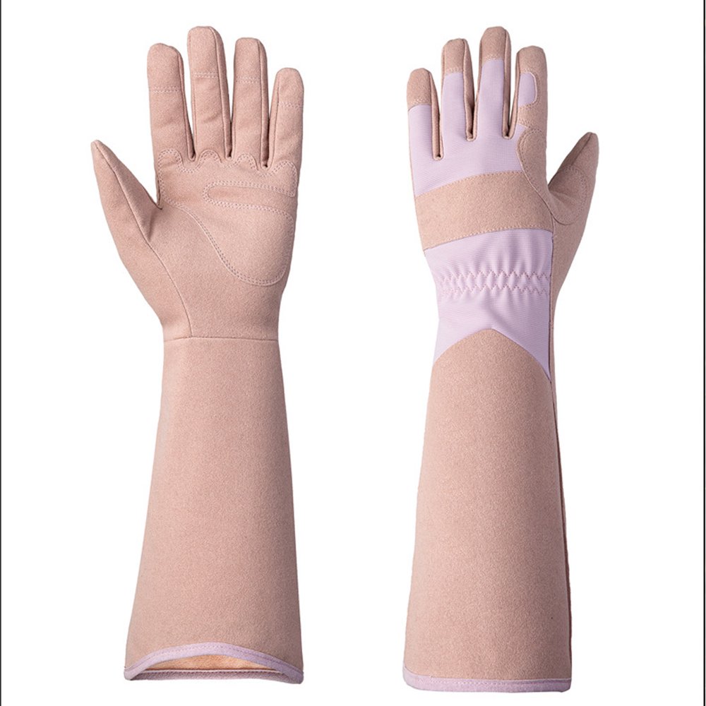 Yesbay 1 Pair Long Professional Puncture Proof Gardening Gloves Gifts