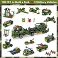 thumbnail image 5 of 1164 Pcs Building Toy Set, City Building Block Kit for Boys Girls, Army Military Base Corps War Stem Toys, Gift for Kids Ages 6-12, Green, 5 of 9
