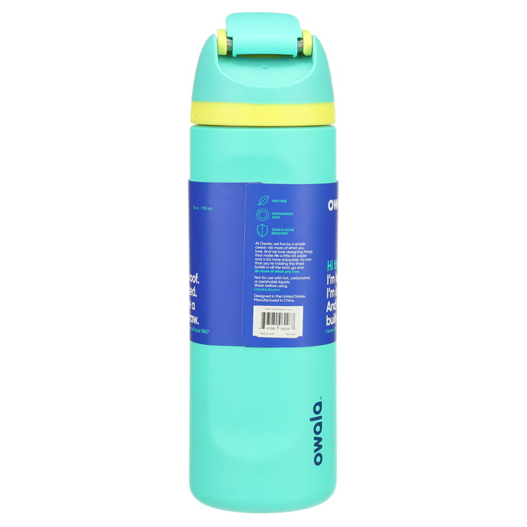 Owala FreeSip Water Bottle Stainless Steel, 24 Oz., Neon Basil Green 