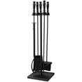 thumbnail image 1 of 5 Piece Black Wrought Iron Fireset with Ball Handles, 1 of 1