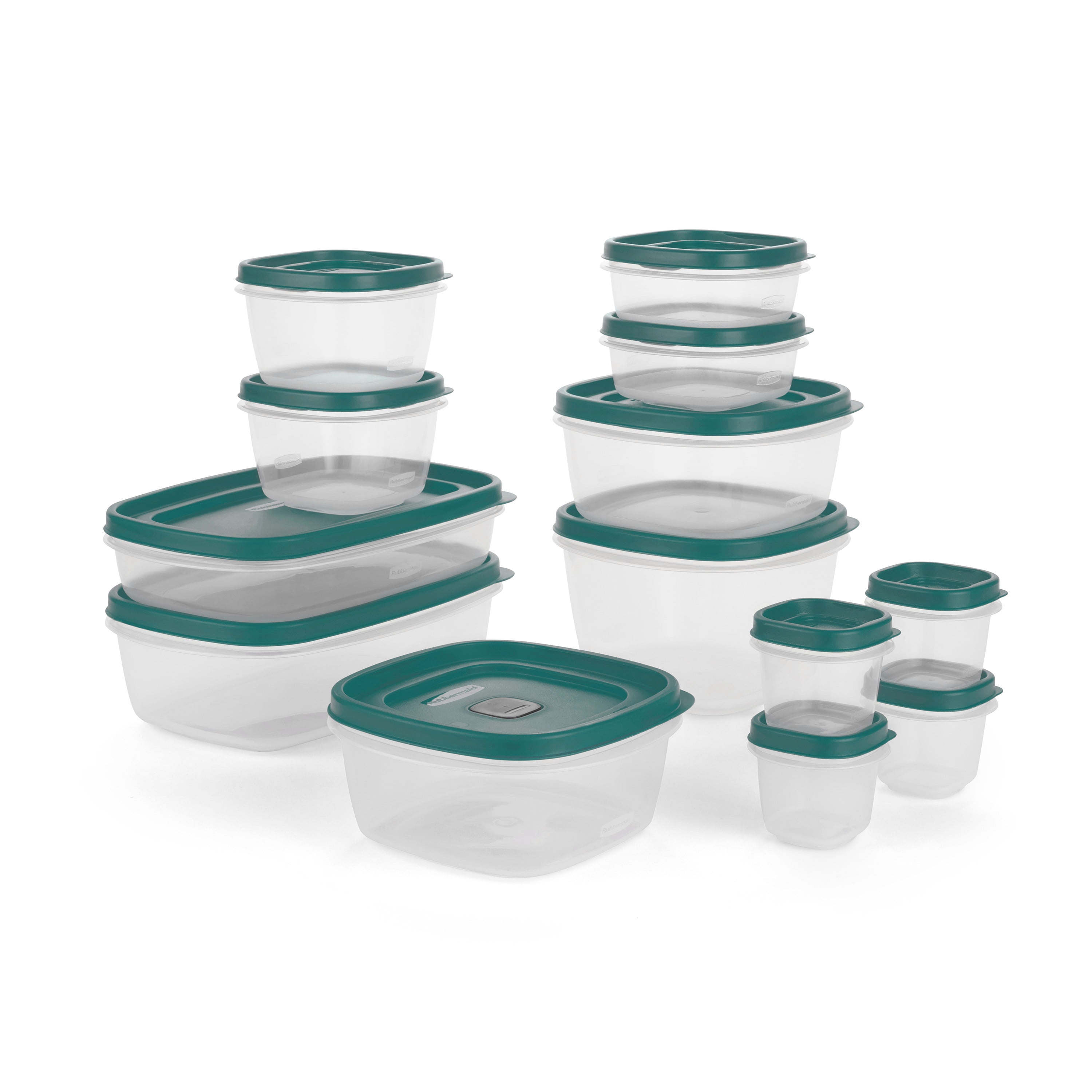 Rubbermaid Food Storage Containers Easy Find Lids 30 Piece set In Forest  Green 71691531265