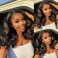 thumbnail image 7 of 13x4 Transparent Lace Frontal Short Bob Human Hair Wigs 180% Brazilia Lace Front Wig for Women, 7 of 7