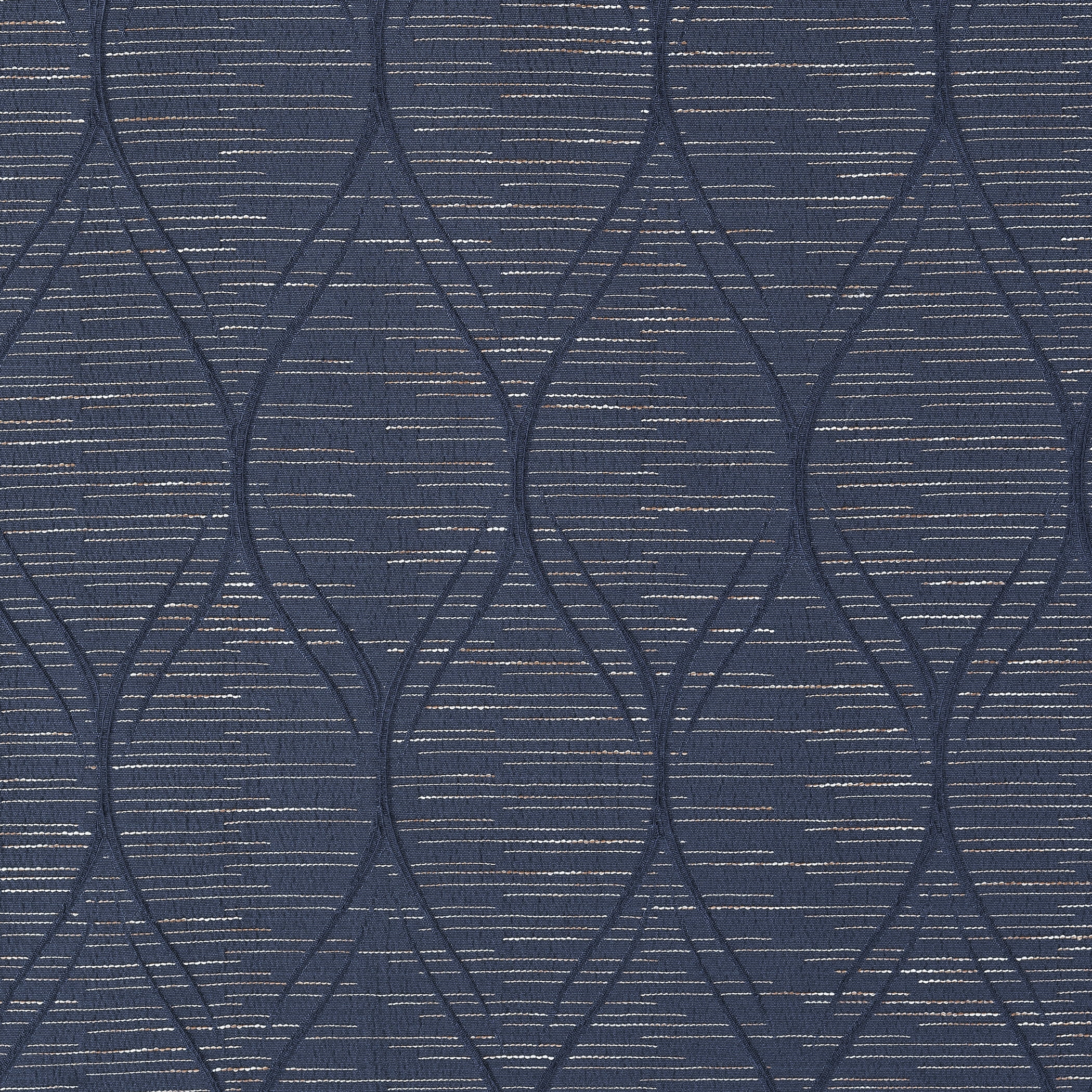 Sun Zero Alaster Geometric Ogee 100% Blackout Grommet Curtain Panel, 40"x84", Navy