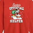 thumbnail image 3 of Disney - Mickey Mouse Santas Official Helper Christmas - Toddler & Youth Long Sleeve Graphic T-Shirt, 3 of 5
