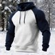 thumbnail image 1 of pstuiky manga larga para hombre, Sudadera con capucha y manga larga con bloques de color para hombre top de hombre l, 1 of 3