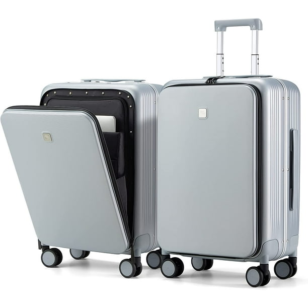 Hanke Upgrade Carry On Luggage, 20" Suitcase with Front Laptop Pocket