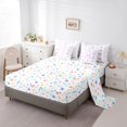 thumbnail image 5 of Manfei Dreamy Princess Bow Knot Letter Monogrammed H Bedding Comforter Set 7-Piece for Girls Women,Purple Ribbon Bow Grid King Bedding Sets for Kids Teens,Super Cozy Room Decor, 5 of 7