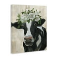 thumbnail image 4 of Stupell Industries Floral Crown Cow Animals & Insects Painting Gallery Wrapped Canvas Art Print Wall Art, 16 x 20, 4 of 8