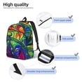 thumbnail image 3 of Wukai Pride Rainbow Durable Canvas Laptop Backpack,Adjustable Shoulder Straps,Water-Resistant,Large Capacity,Stylish Design, Fits 15-17in Laptops,Unisex for School,Office,Travel-Medium, 3 of 5