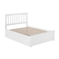 thumbnail image 4 of Mission Lit Plateforme Complet en Bois avec Pied de Lit Assorti et Tiroir-Lit Simple, Blanc, 4 of 7
