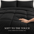 thumbnail image 2 of DBOZE Oversize King Bed in a Bag 5-Piece Comforter Set, All-Season Cotton Blend Bedding Set(Black,Oversize King), 2 of 7