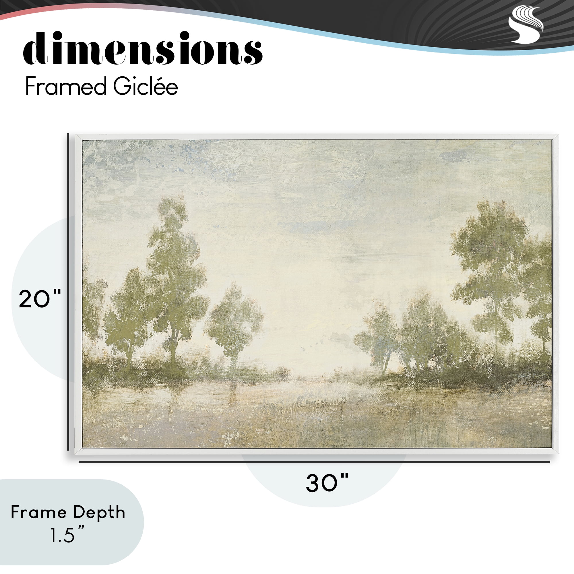 Stupell Industries Forest Light Distant Valley White Framed Giclee Art, design by Michael Marcon